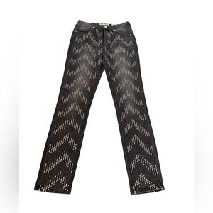 PTCL Women's Jeans‎ Skinny Black Silver Studded SZ 28